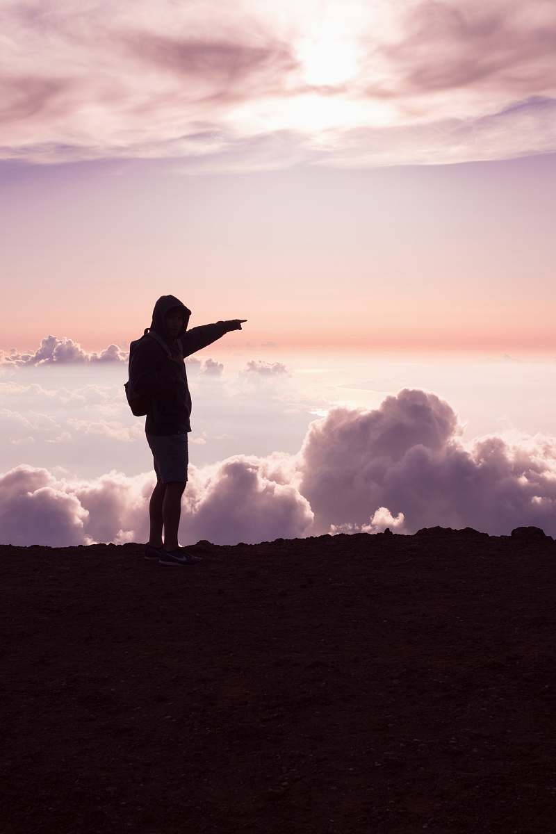 person person standing on hill standing