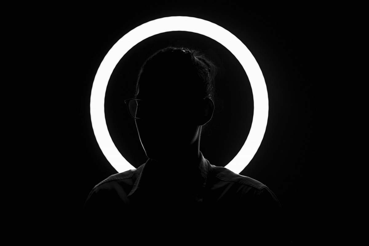 person person wearing eyeglasses black-and-white