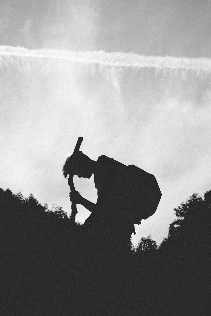 person silhouette of person black-and-white