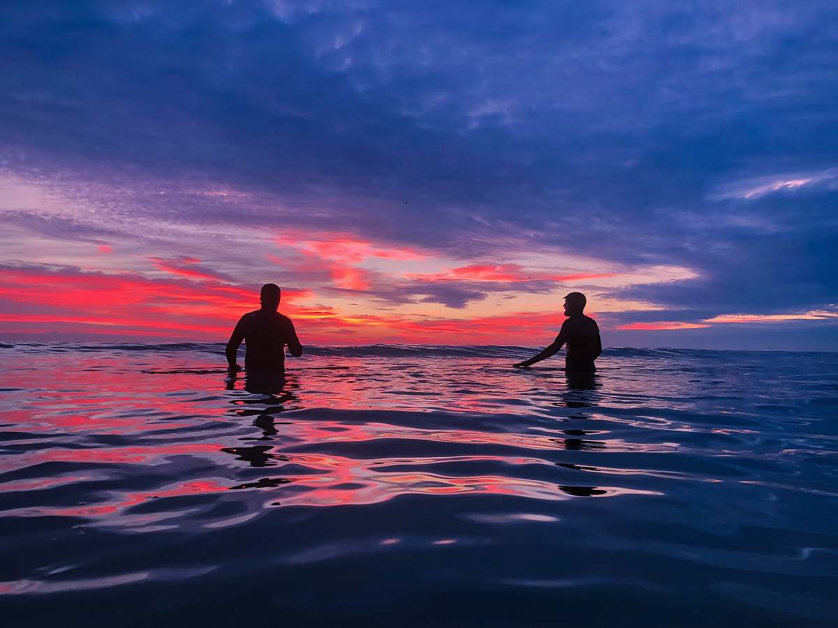 outdoors man in body water human