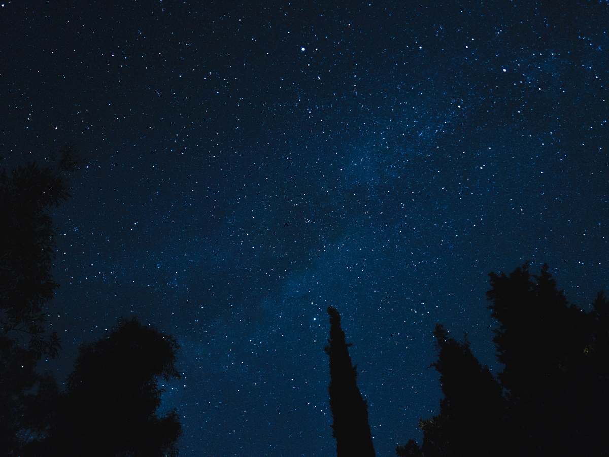 blue milky way galaxy photo space
