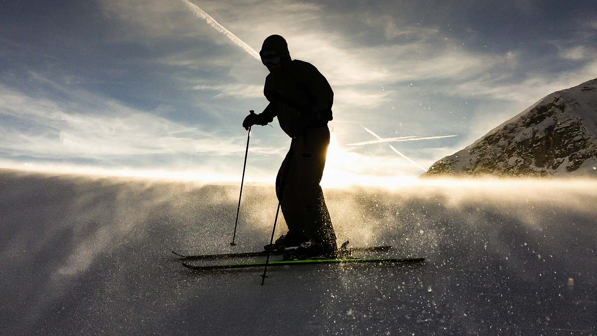 person silhouette of man doing ski human