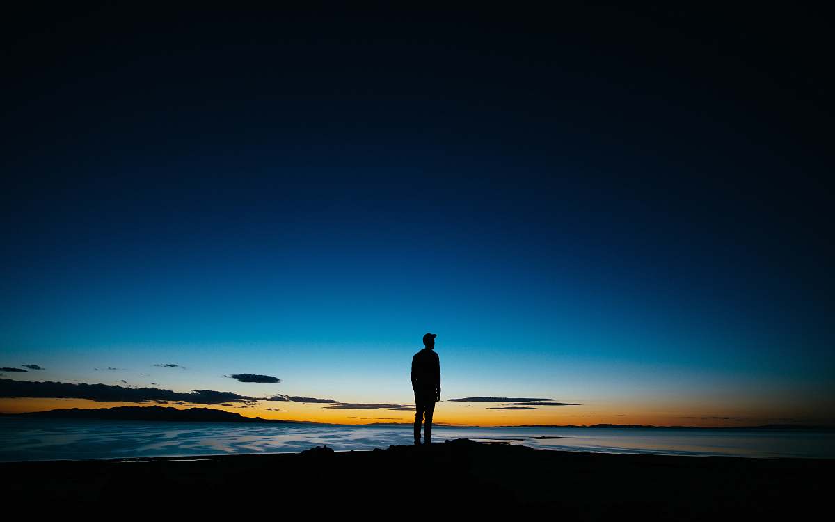 human silhouette of man standing