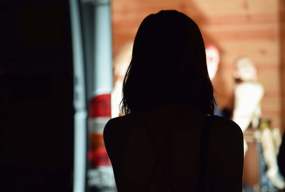 human woman silhouette back