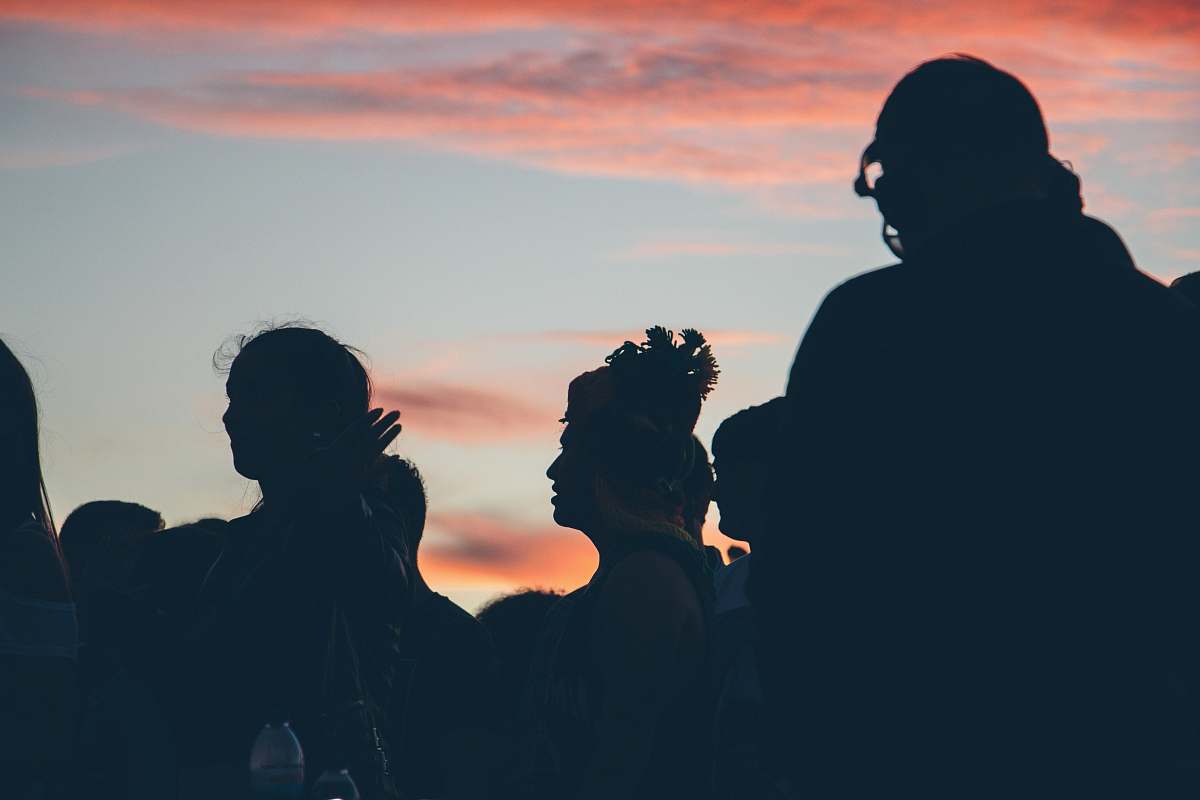 Group Group Of People Looking Upward Leiria Image Free Photo