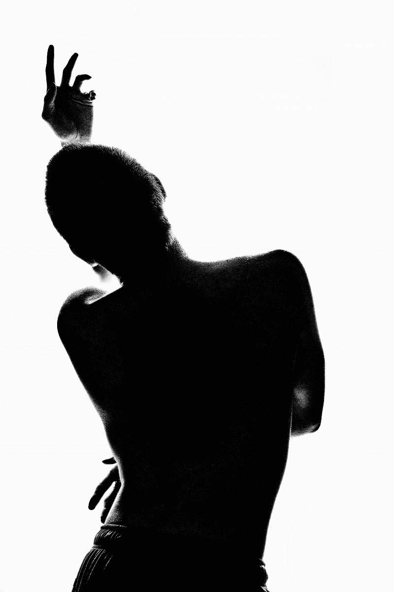 black-and-white human black illustration back
