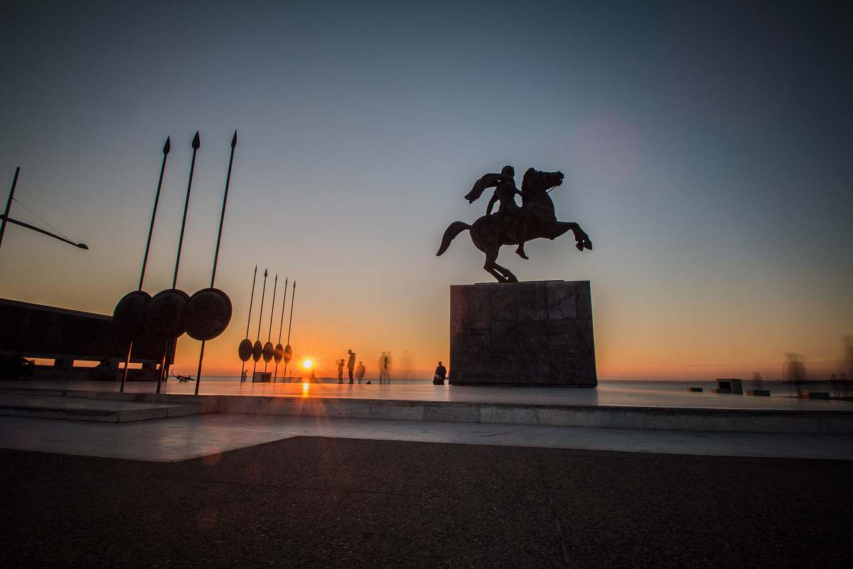 nature person riding horse statue outdoors