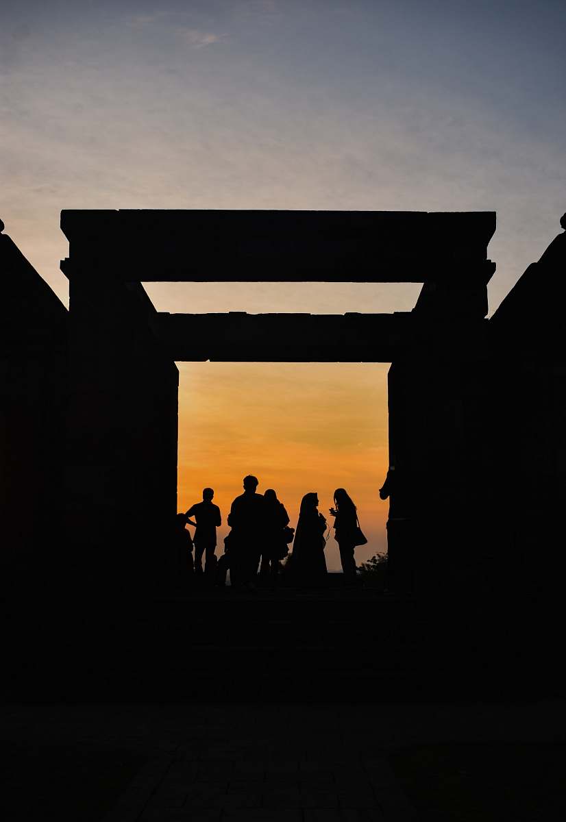 person silhouette of group of men during sunset human