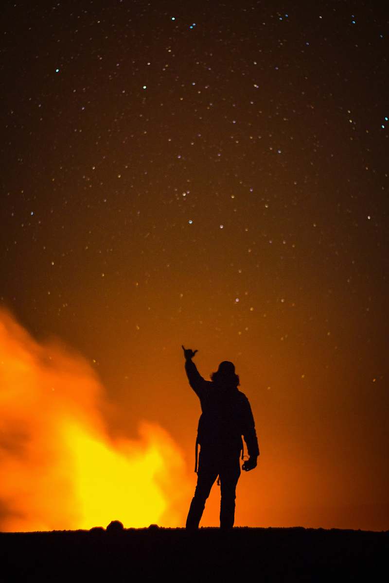 human silhouette of man raising right hand person