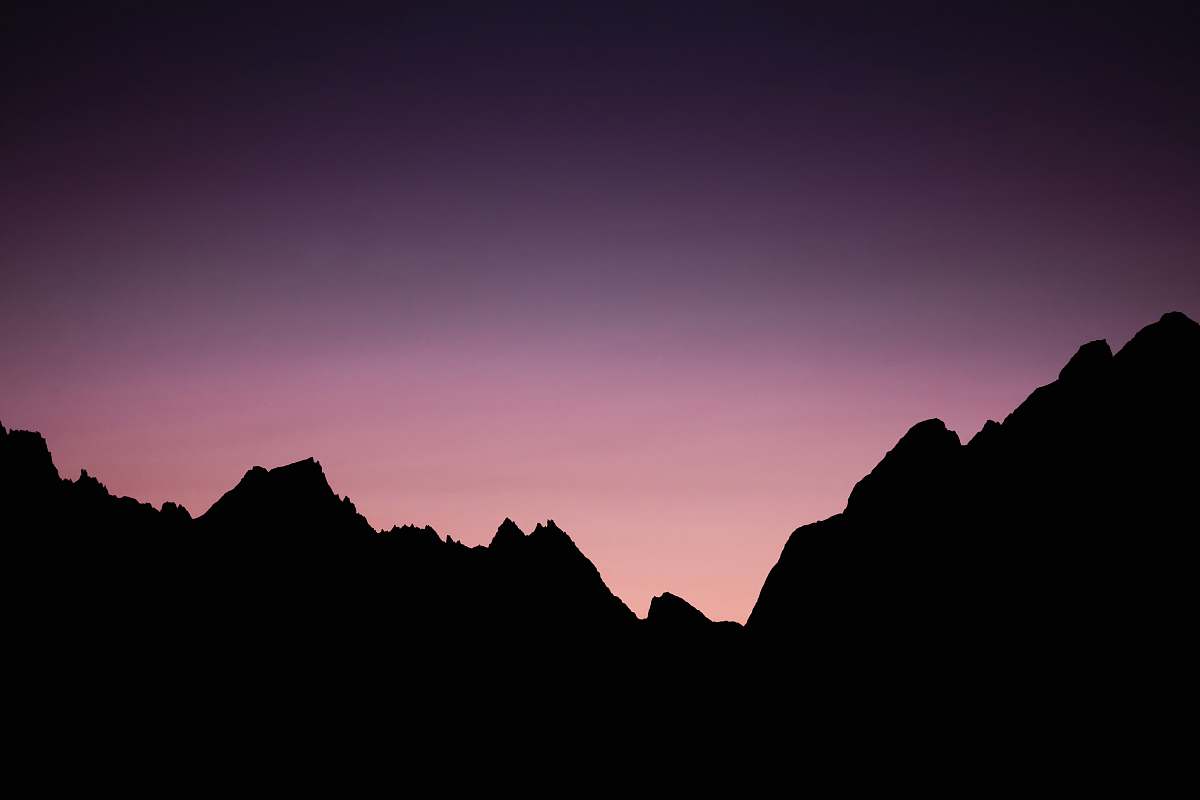 nature silhouette of mountains outdoors