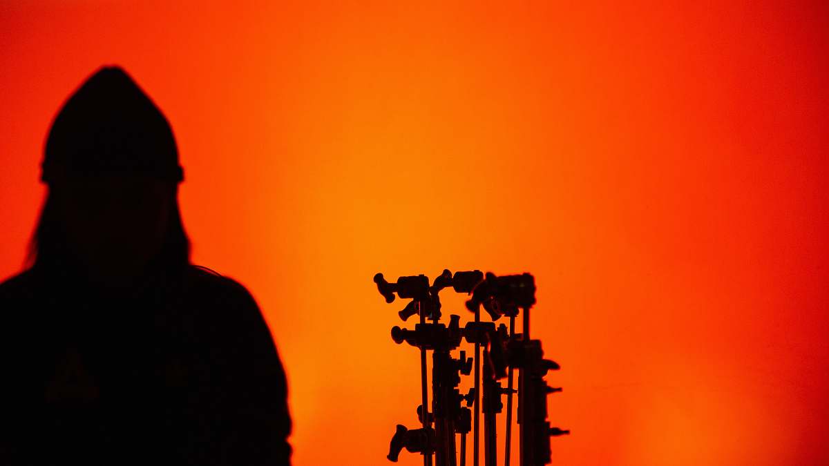 human silhouette of person by plant person