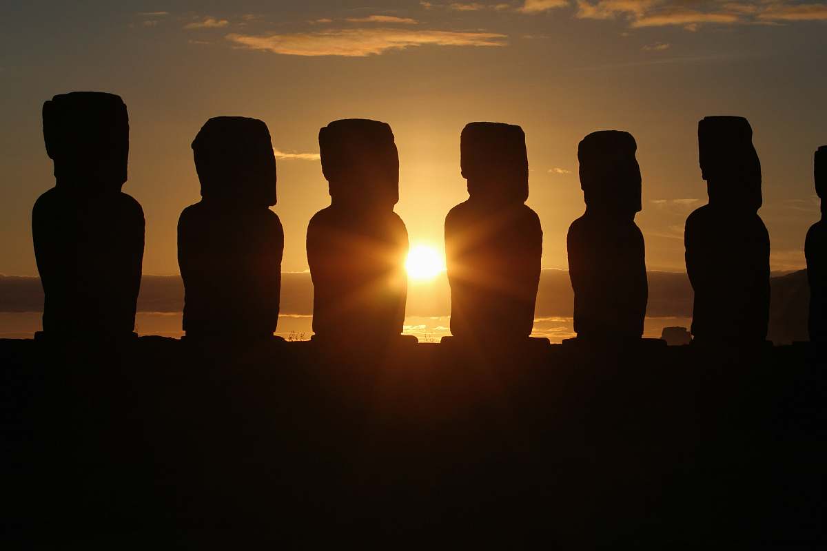 human silhouette of stonehenge at dusk person