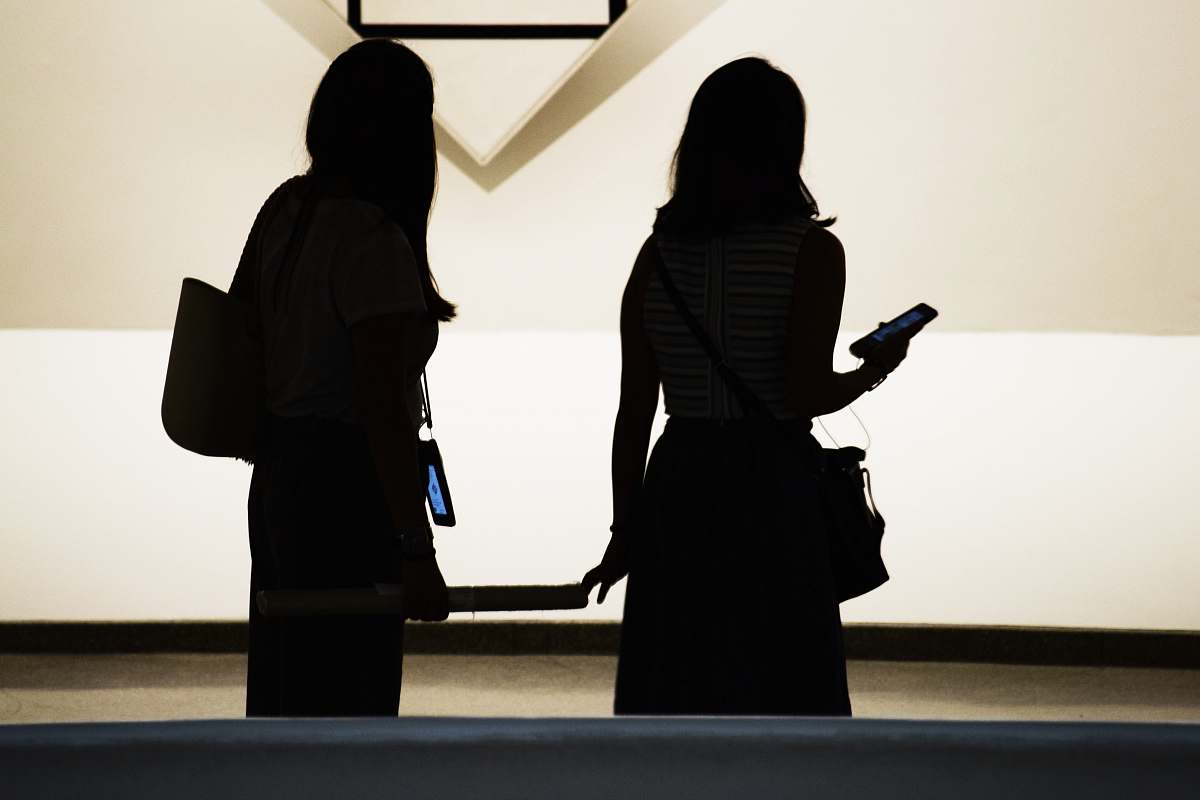 human silhouette of two women people