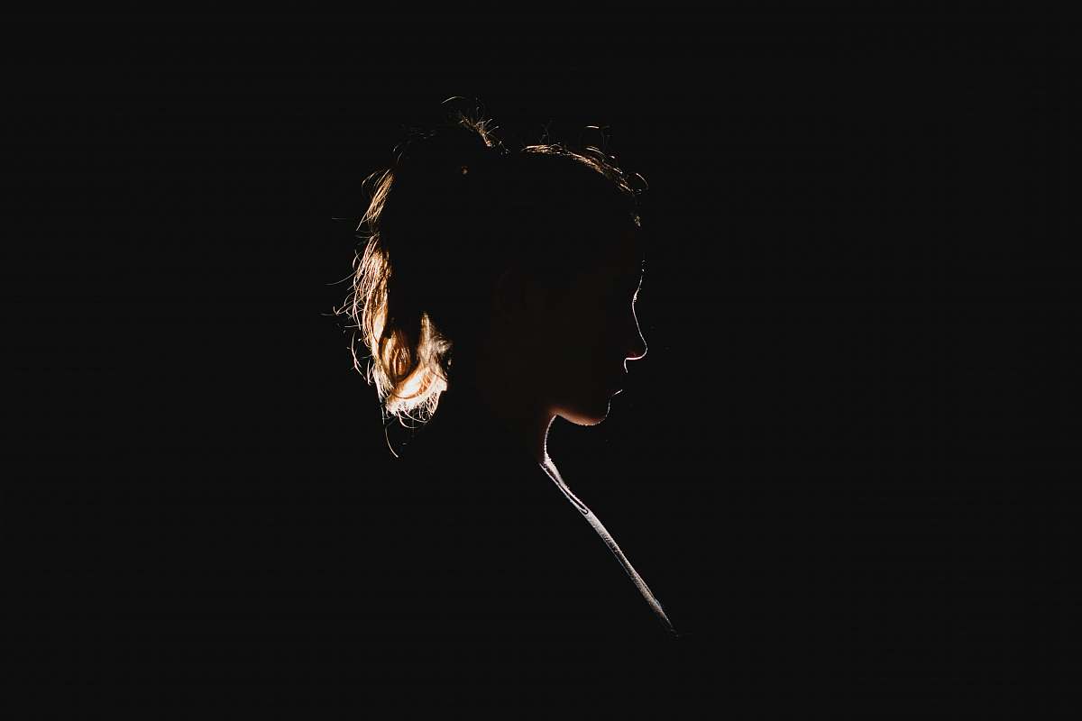 woman silhouette of woman girl