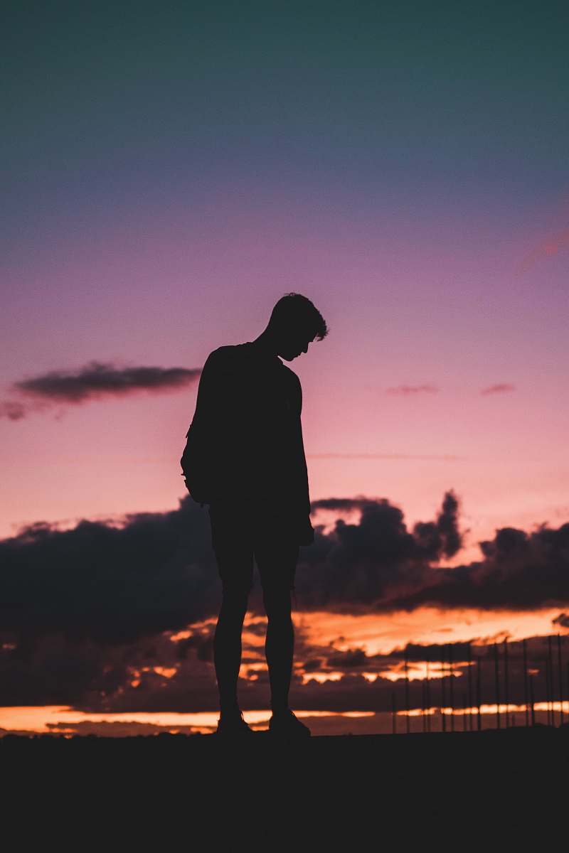 nature silhouette photography of man outdoors