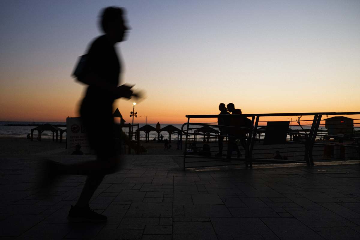 person silhouette photography of man running human