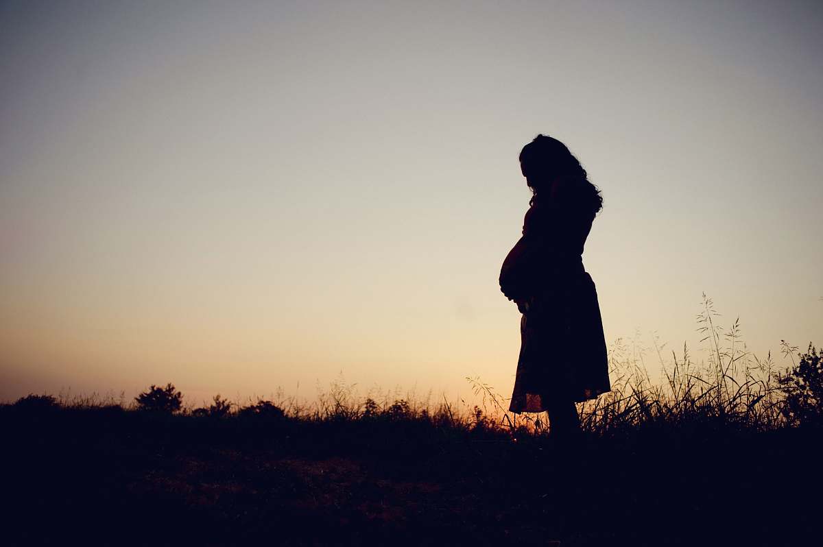 human silhouette photography of woman nature
