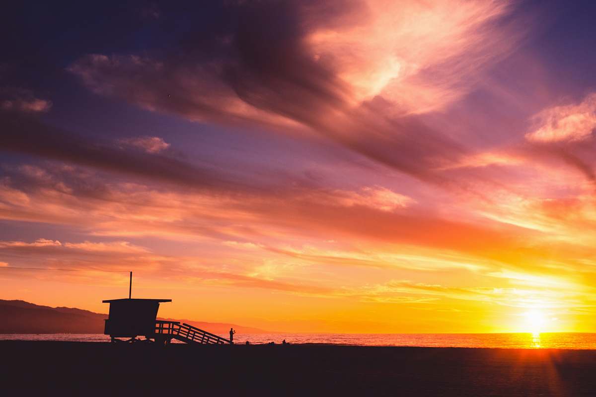 dawn sunset scenery dusk