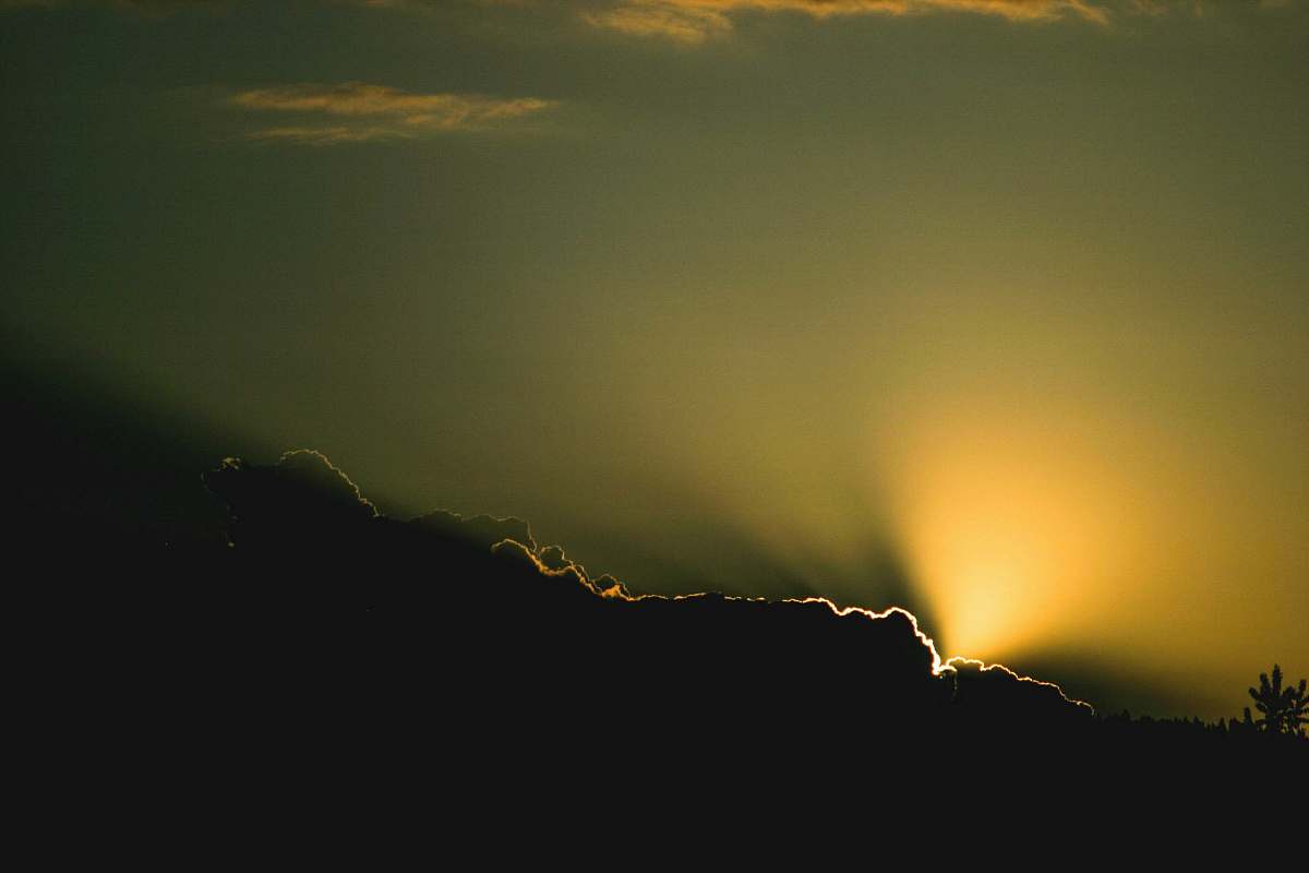 cloud sunshine through clouds during sunset sunlight