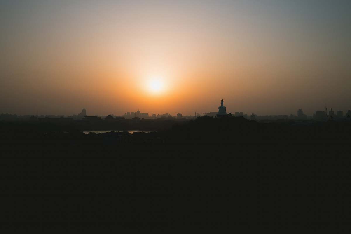 silhouette silhouette photo of cityscape china