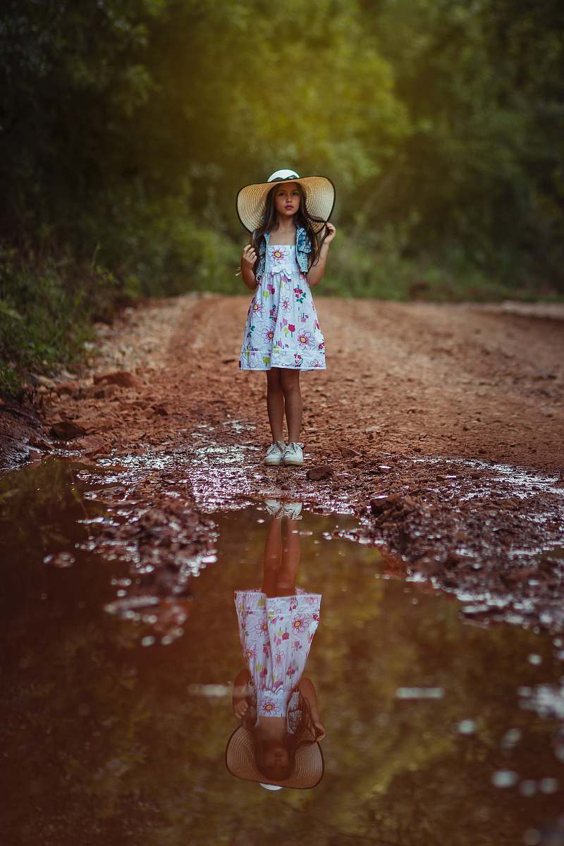 people girl standing in front body of water person