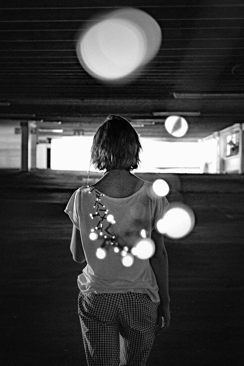 person grayscaled photo of woman black-and-white