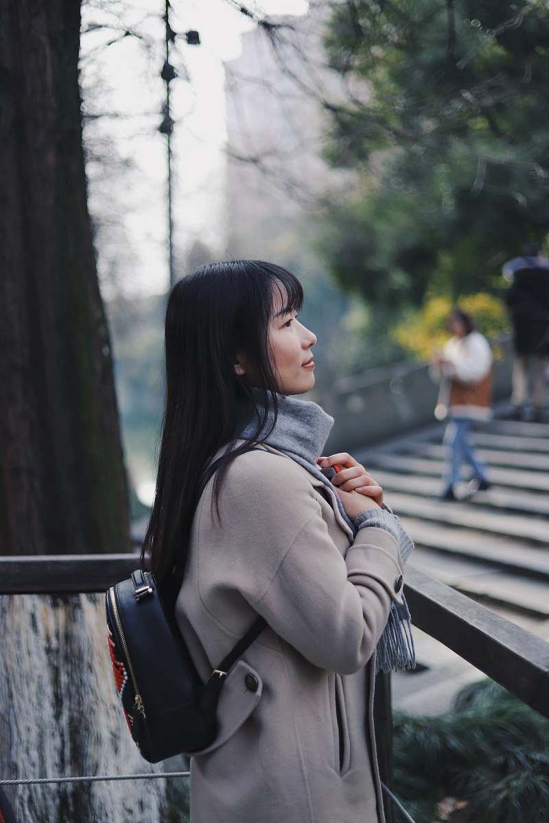people woman standing on terrace person
