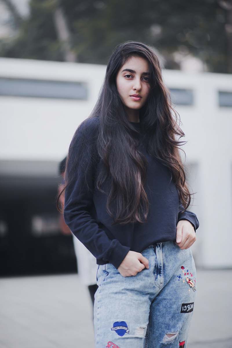 people woman wearing black top person