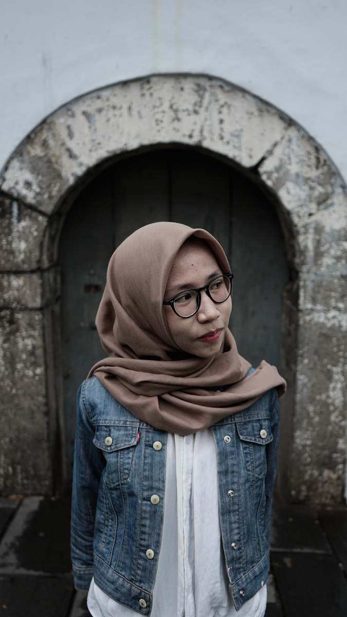 people woman wearing brown hijab person