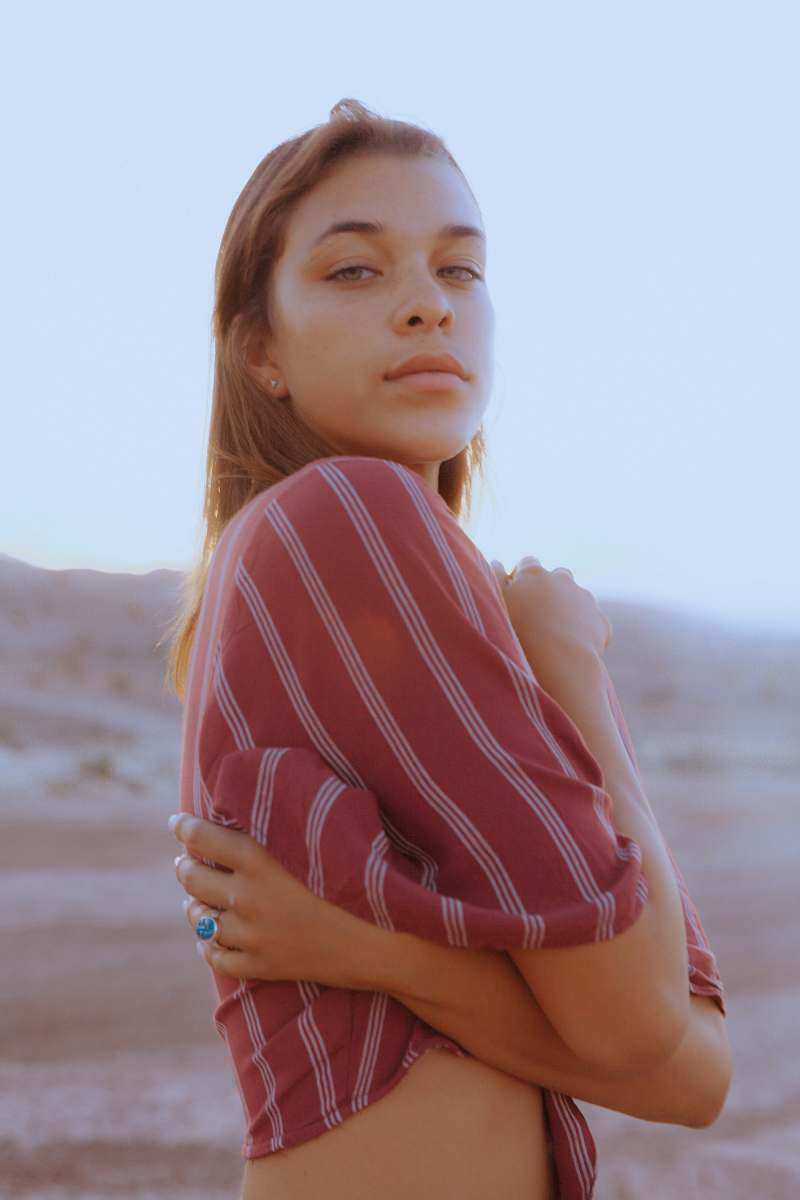 people woman wearing red top person