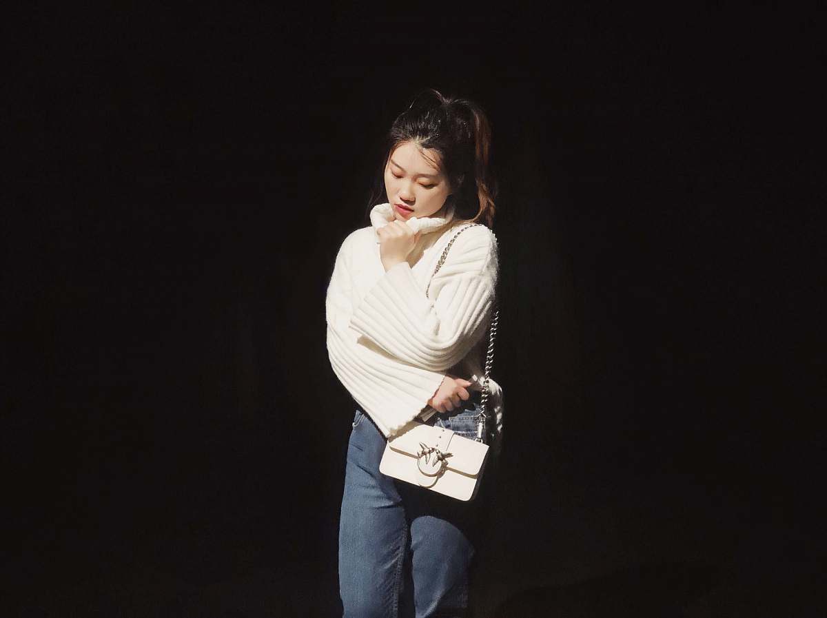 people woman wearing white sweate person