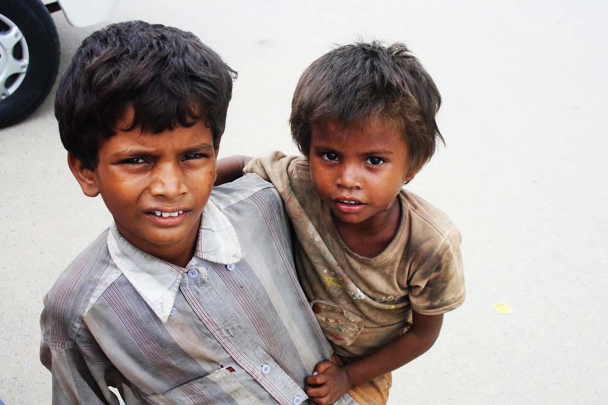human boy carrying boy person