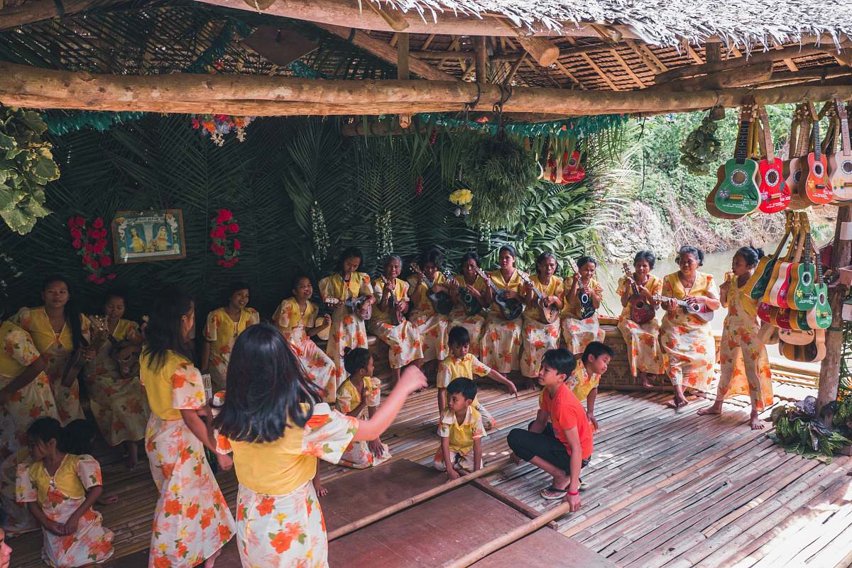 human children dancing traditional dance person