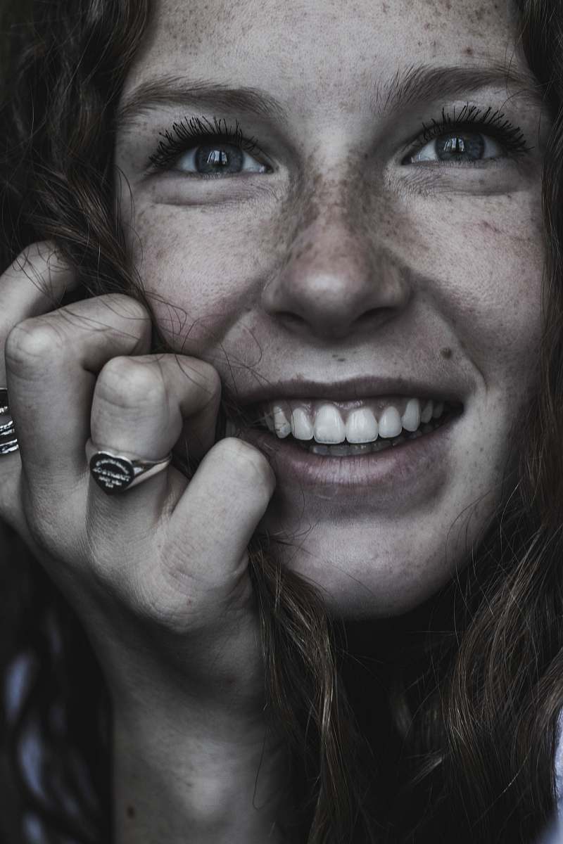 human girl's face person