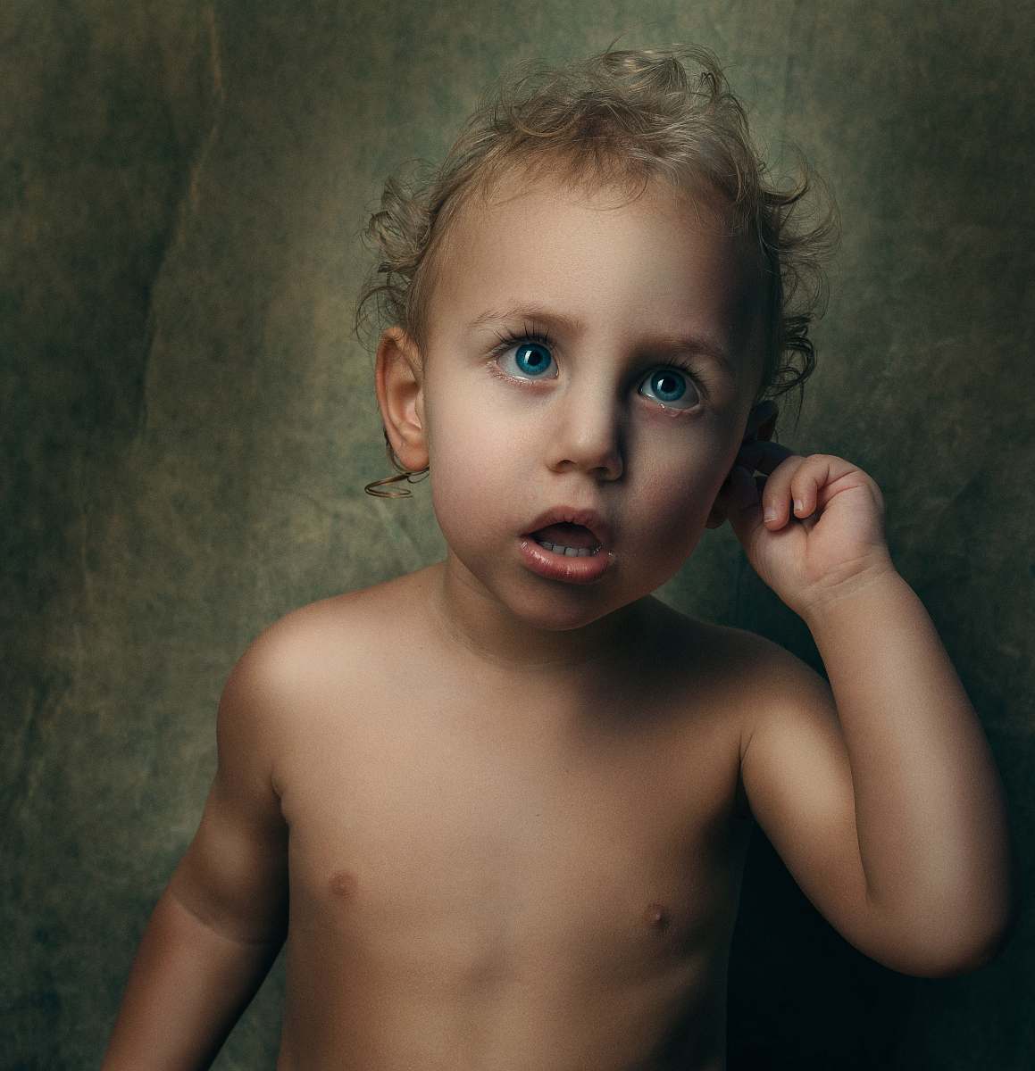 person graphic portrait of toddler human