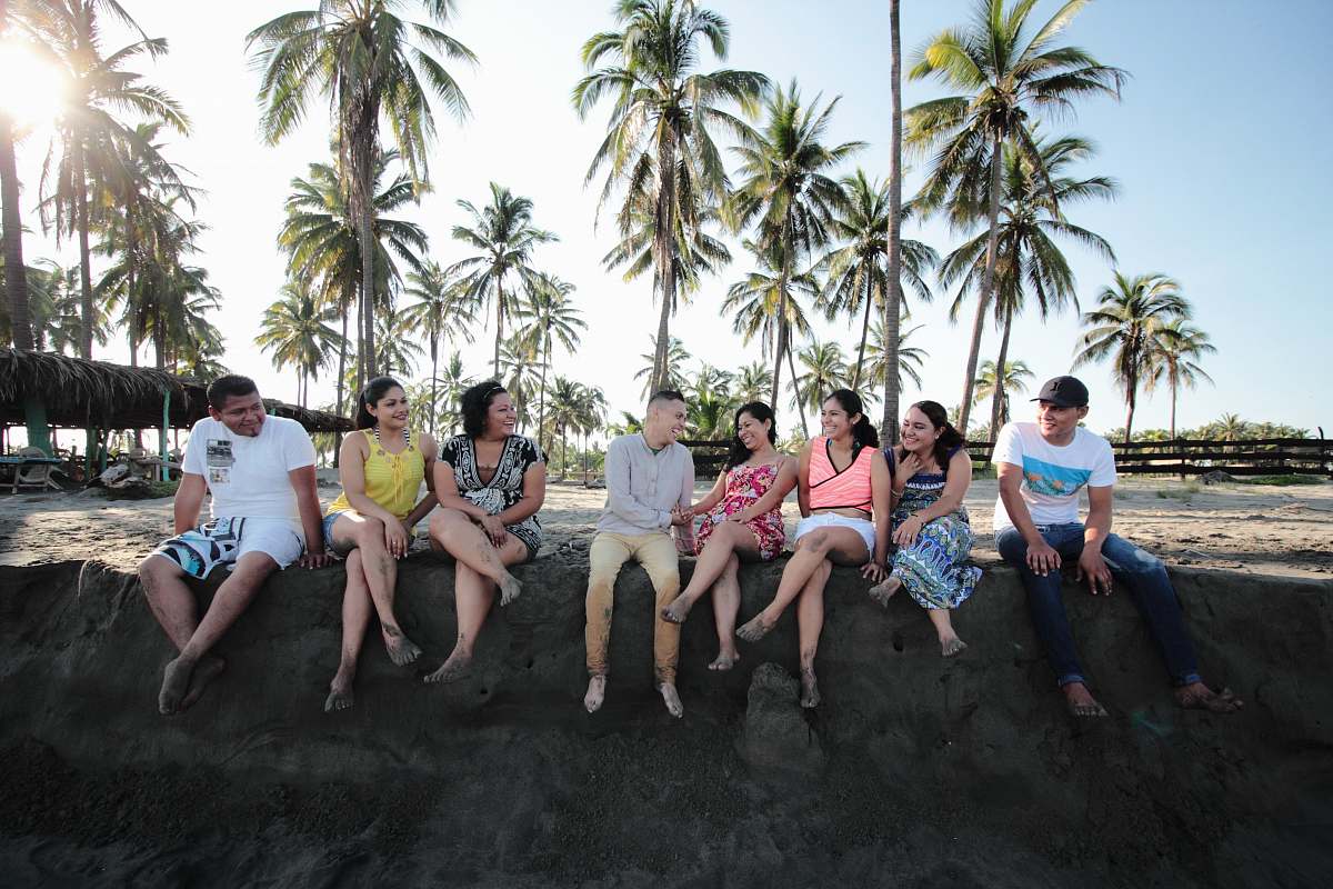 person group of people sitting on san human