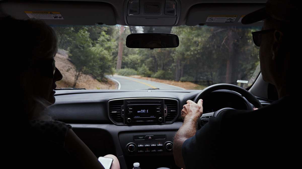person man driving car human