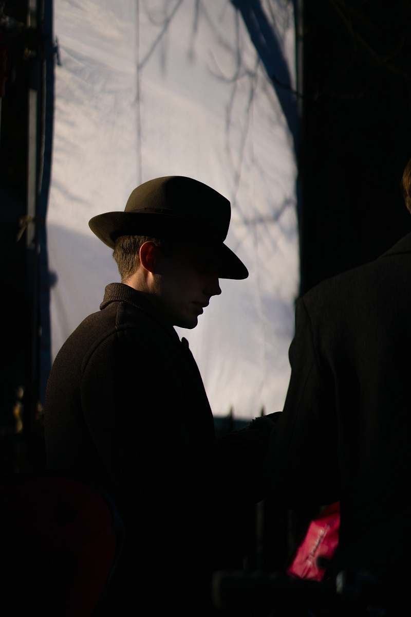 human man wearing coat with hat person