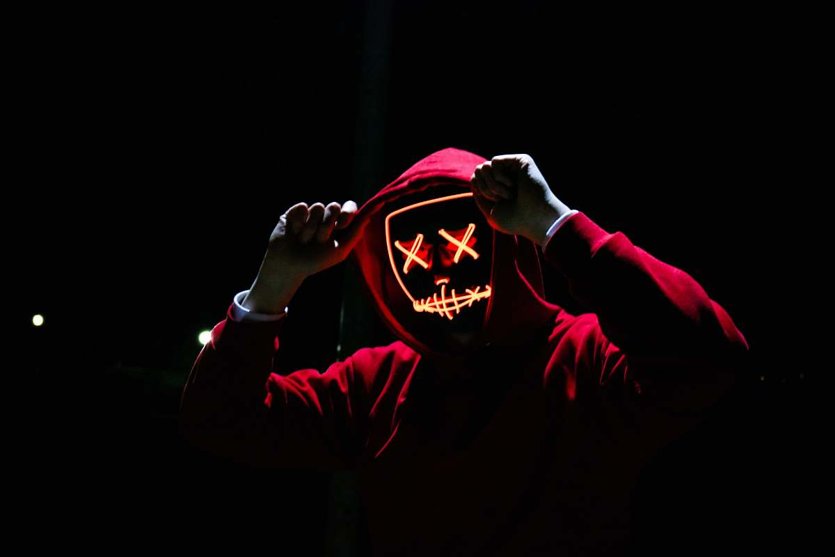 human man wearing red hoodie person