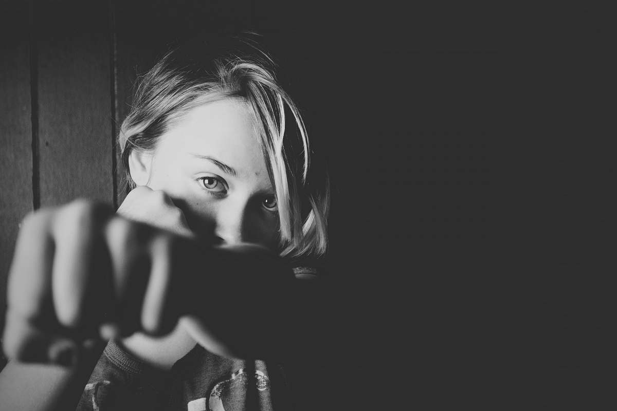 Black-and-white Person Shadow Boxing Grayscale Grey Image Free Photo