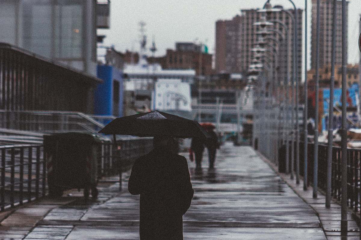 person person under umbrella human