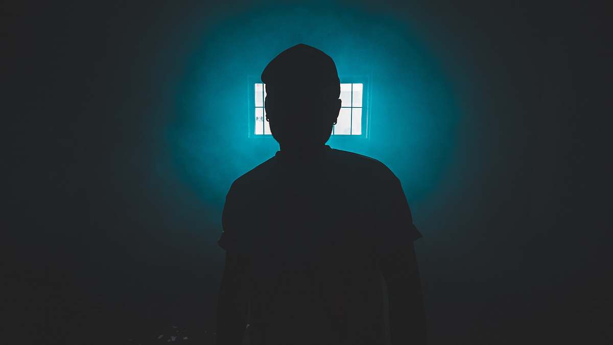 human silhouette of standing person person