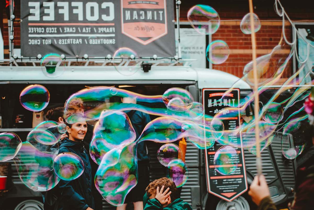 human Tican Coffee advertisement bubble