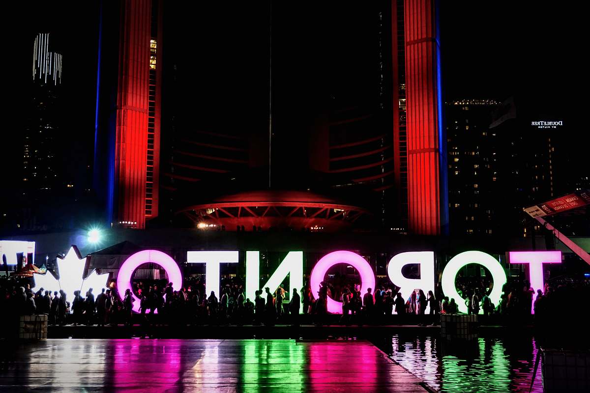 toronto Toronto LED signboard night