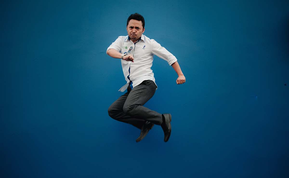 human man jumping high people