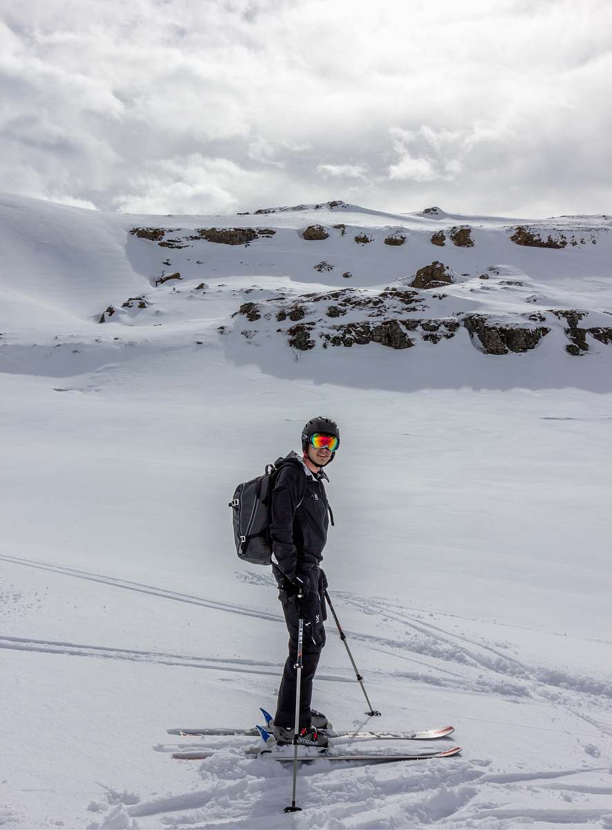 human man skiing on mountain people