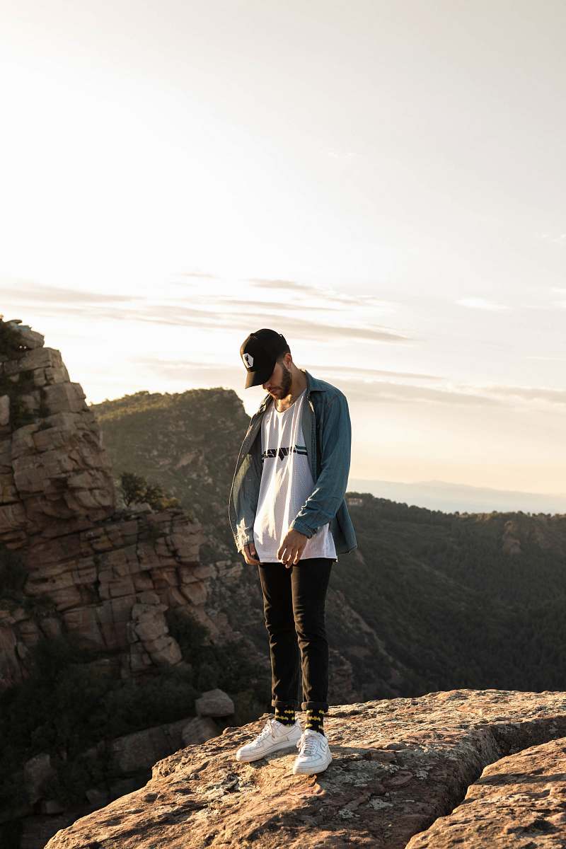 people man standing on rock formation human