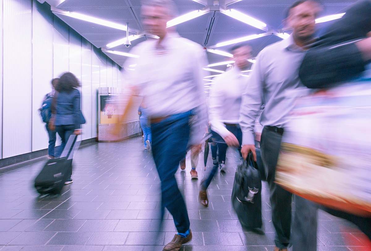 people people walking inside white hall human