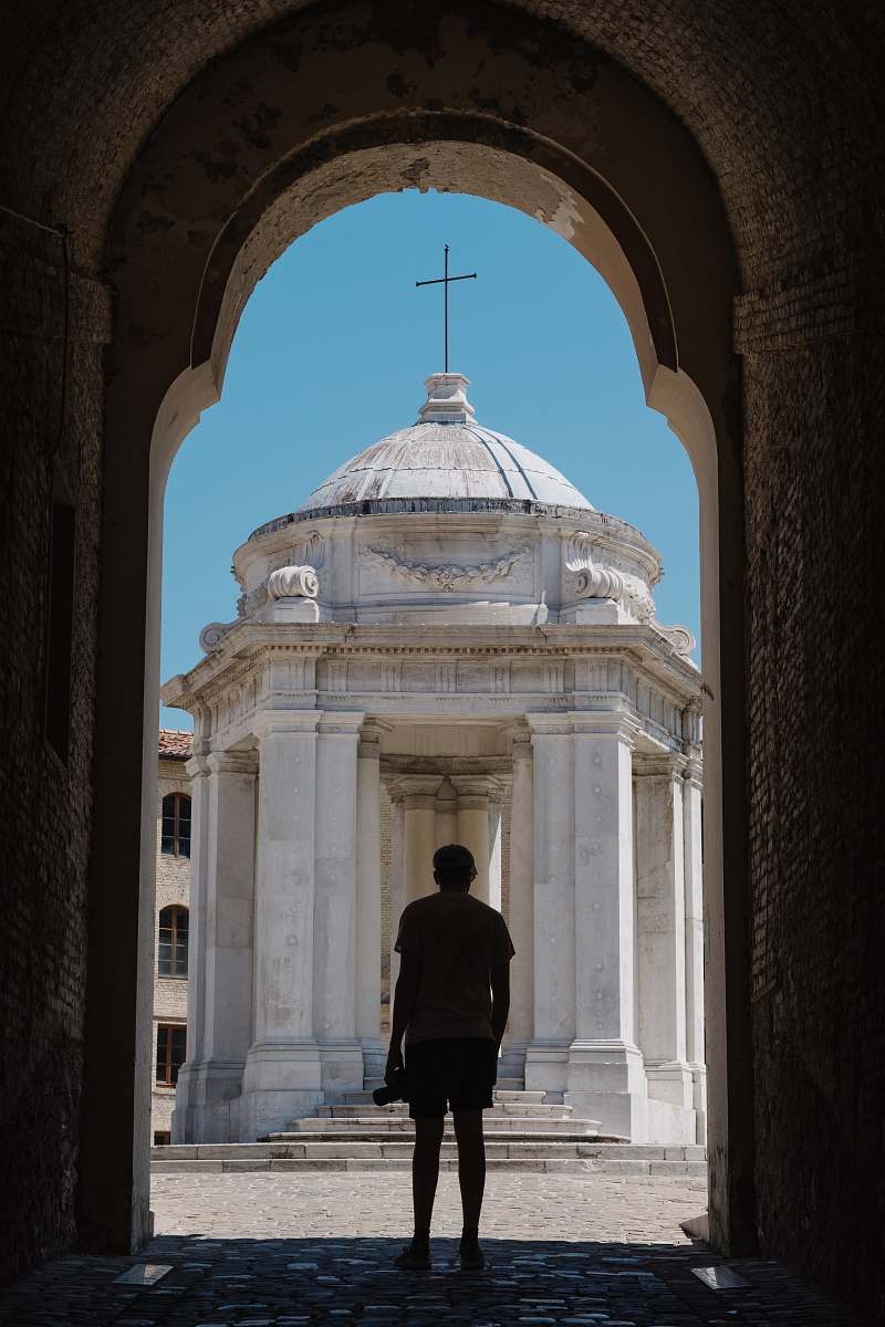 human person standing near church people