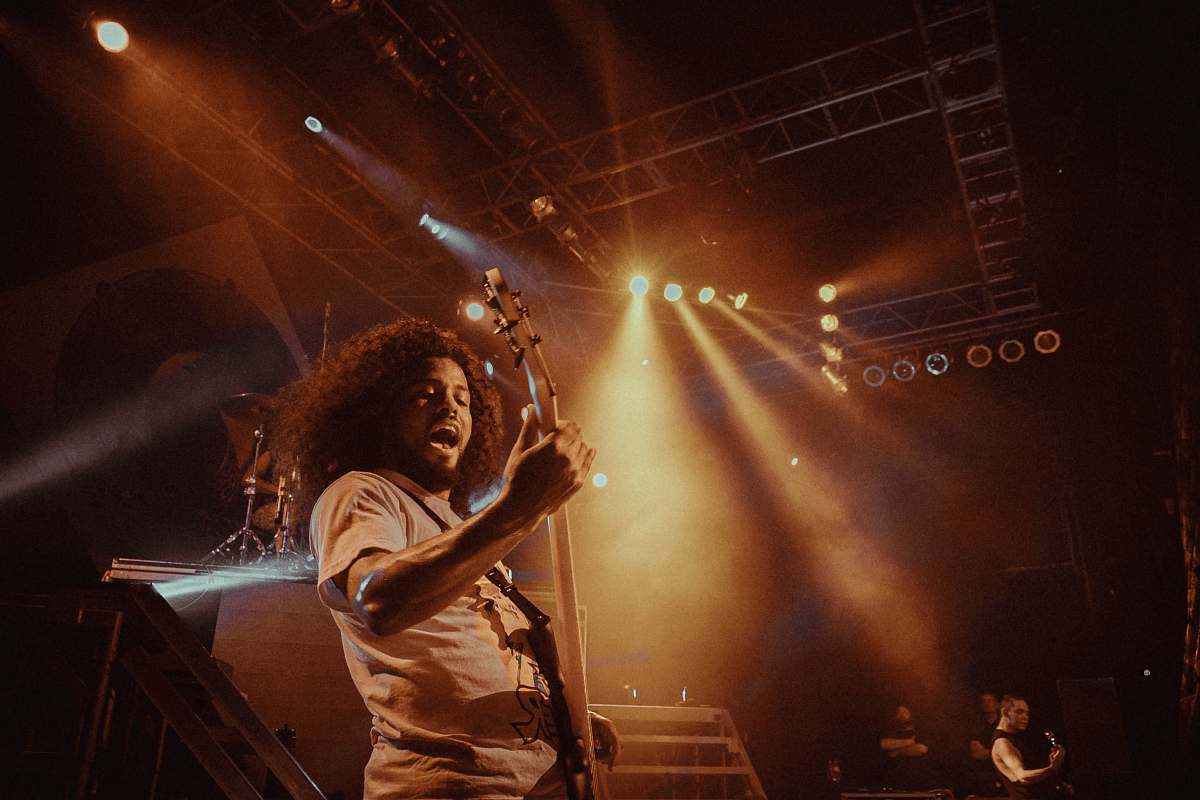 Experience a captivating moment in music history with this stunning photograph of the Issues band, The 1975, electrifying the stage at The Pageant Theatre in London, England, on November 19, 1989. This image beautifully captures the energy and passion of live performances, making it a perfect addition for music blogs, event promotions, or nostalgia-themed projects.